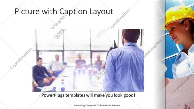 Picture with Caption presentation slide layout