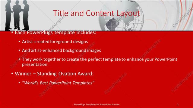 Title and Content presentation slide layout