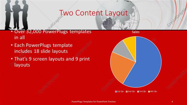 Two Content presentation slide layout