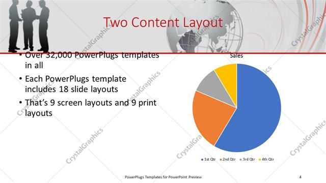 Two Content presentation slide layout