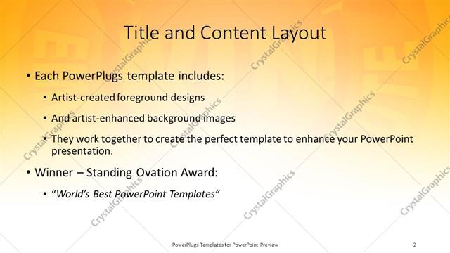 Title and Content presentation slide layout