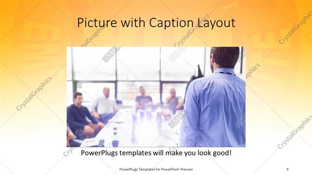 Picture with Caption presentation slide layout