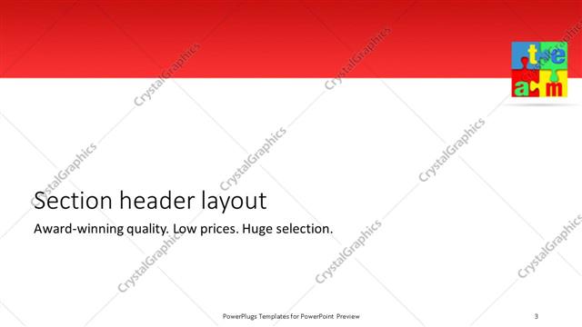 Section Header presentation slide layout