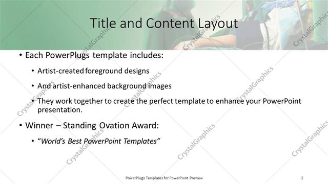 Title and Content presentation slide layout
