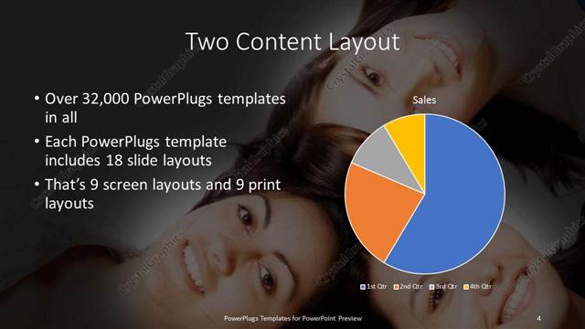 Two Content presentation slide layout