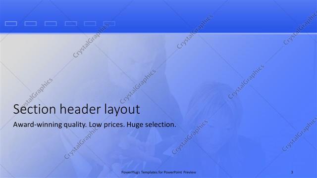 Section Header presentation slide layout