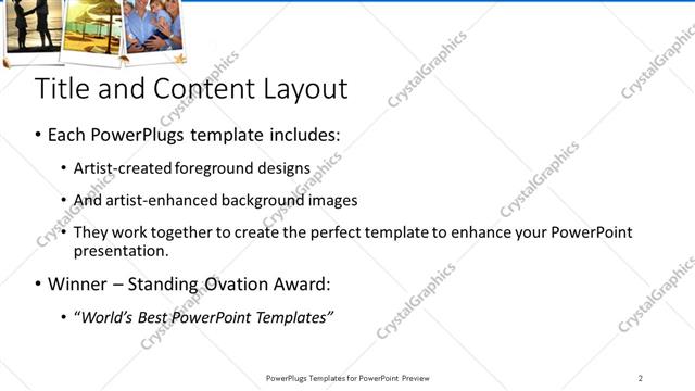 Title and Content presentation slide layout