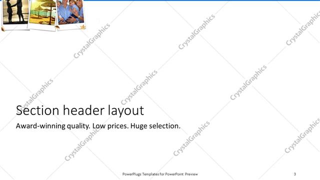 Section Header presentation slide layout