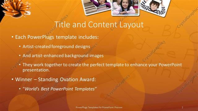 Title and Content presentation slide layout