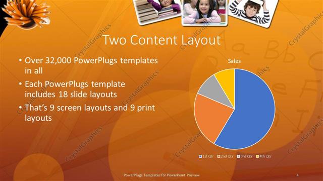 Two Content presentation slide layout