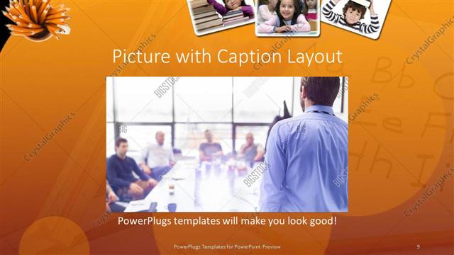 Picture with Caption presentation slide layout