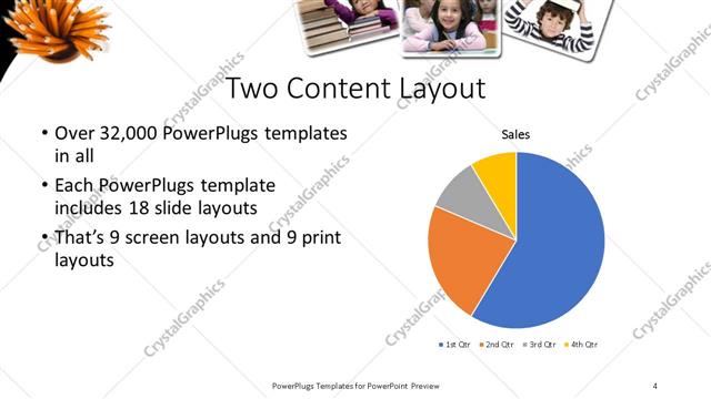 Two Content presentation slide layout