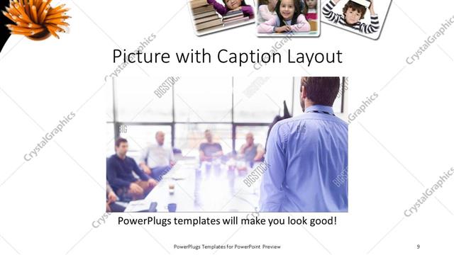 Picture with Caption presentation slide layout