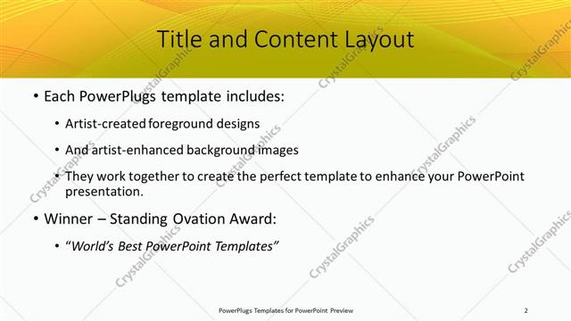 Title and Content presentation slide layout