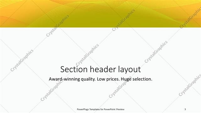 Section Header presentation slide layout