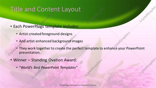Title and Content presentation slide layout