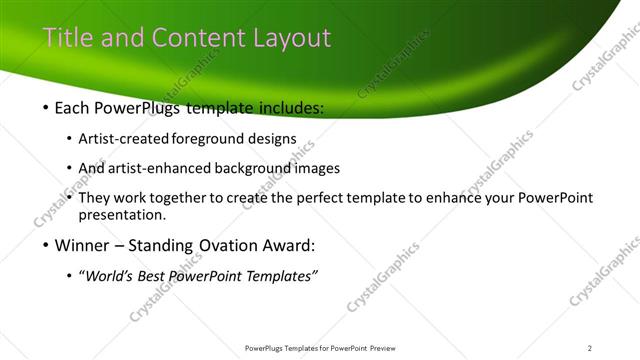 Title and Content presentation slide layout