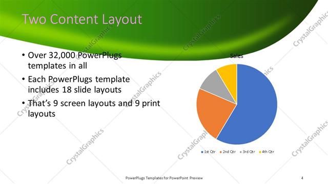 Two Content presentation slide layout