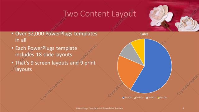 Two Content presentation slide layout