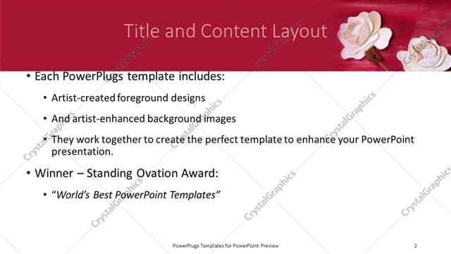 Title and Content presentation slide layout