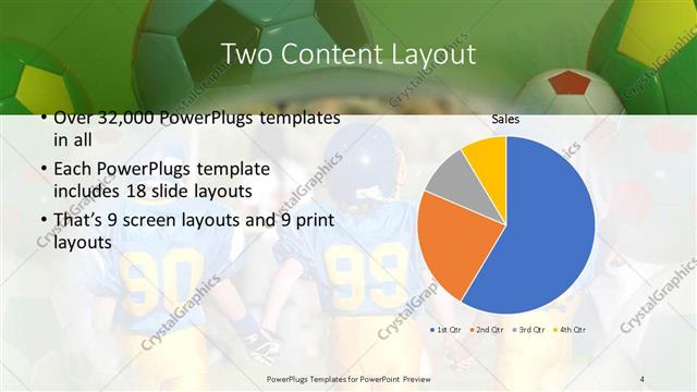 Two Content presentation slide layout