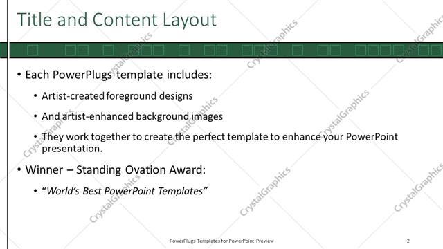 Title and Content presentation slide layout