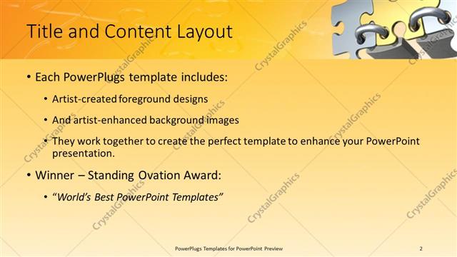 Title and Content presentation slide layout