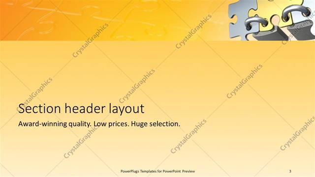 Section Header presentation slide layout