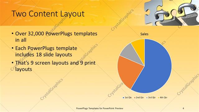 Two Content presentation slide layout