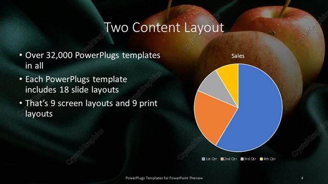 Two Content presentation slide layout