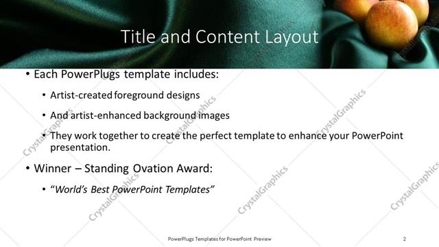 Title and Content presentation slide layout