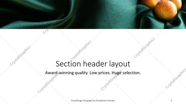 Section Header presentation slide layout