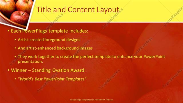 Title and Content presentation slide layout