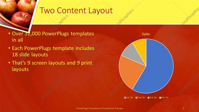 Two Content presentation slide layout