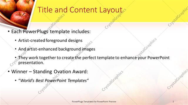 Title and Content presentation slide layout