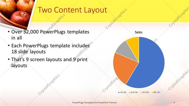 Two Content presentation slide layout