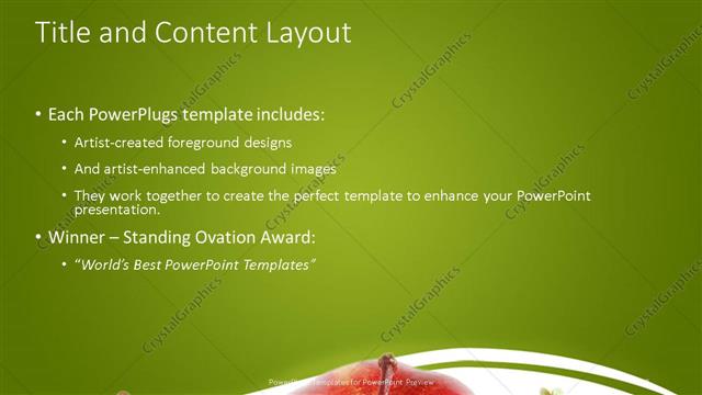 Title and Content presentation slide layout
