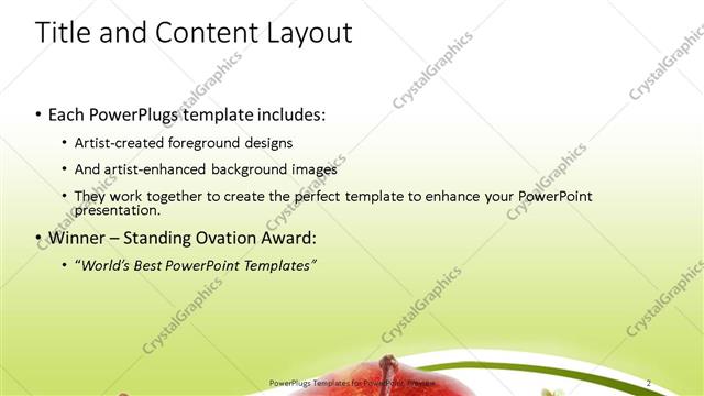 Title and Content presentation slide layout