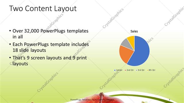 Two Content presentation slide layout