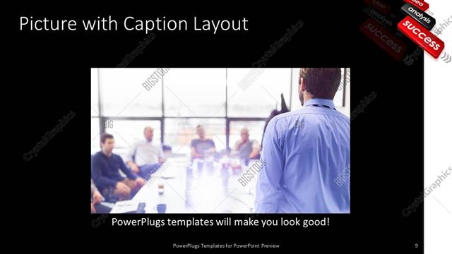 Picture with Caption presentation slide layout