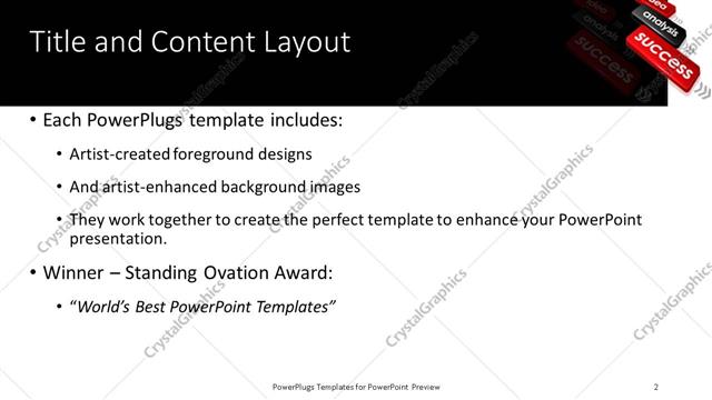 Title and Content presentation slide layout