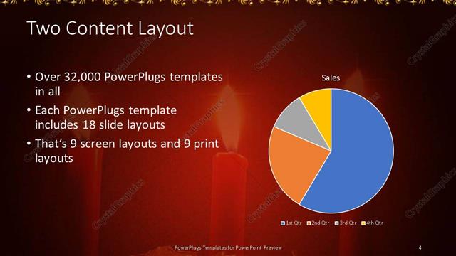 Two Content presentation slide layout
