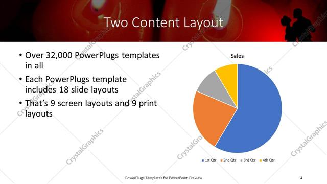 Two Content presentation slide layout