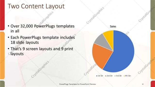 Two Content presentation slide layout