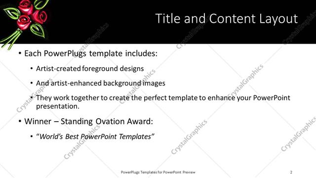 Title and Content presentation slide layout