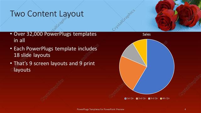Two Content presentation slide layout