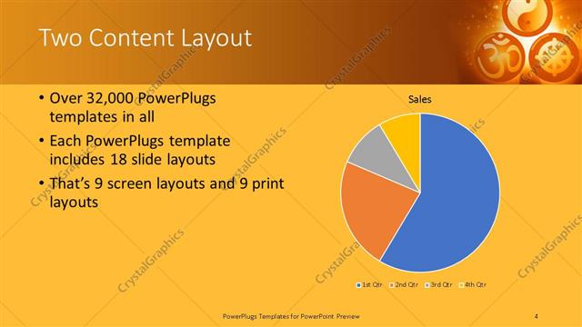Two Content presentation slide layout