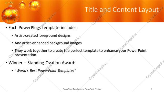 Title and Content presentation slide layout