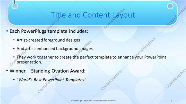 Title and Content presentation slide layout