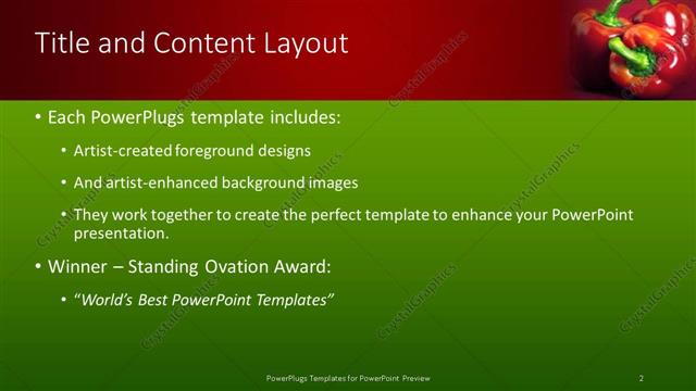 Title and Content presentation slide layout